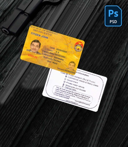 Kiribati driving license PSD